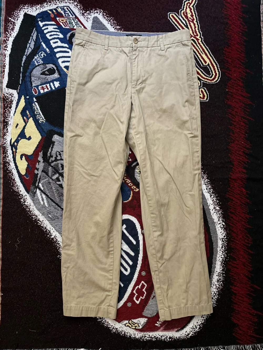 Banana Republic Dawson Chino Pants Mens 33x32 Khaki Tan Relaxed Fit Cotton